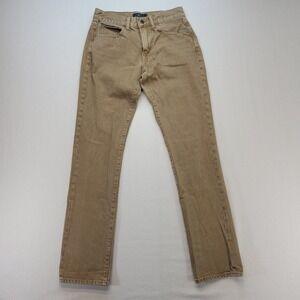 Lucky Brand 121 Heritage Slim Jeans Mens 28x32 Tan Brown Mid Rise Denim